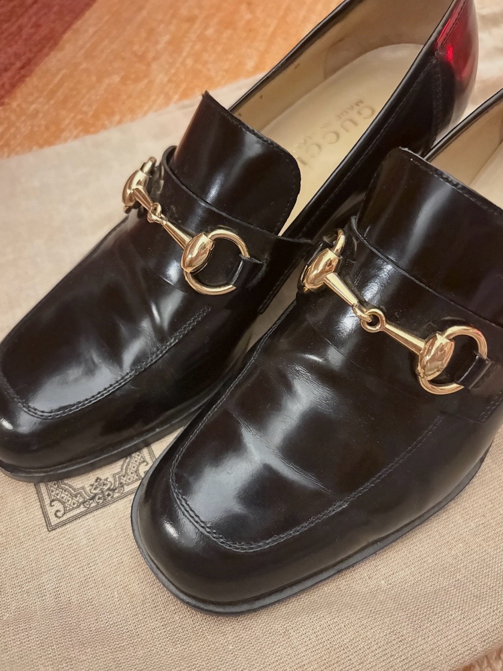 Gucci Horsebit Heeled Leather Loafers